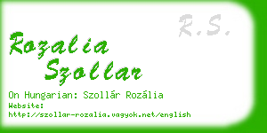 rozalia szollar business card